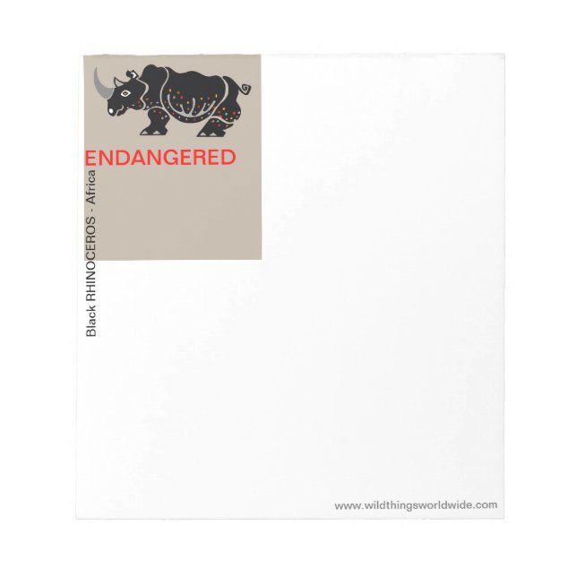 RHINOCEROS - Notepad - small (Front)