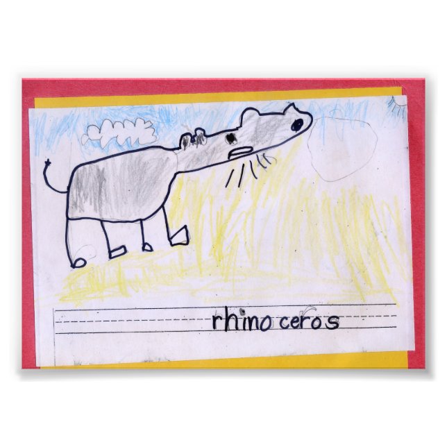 Rhinoceros Photo Print (Front)