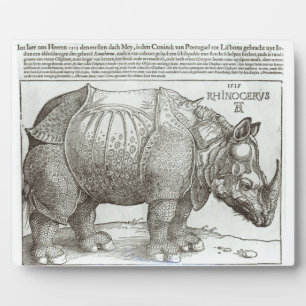 Rhinoceros, print given to Maximilian I (1459-1519 Plaque