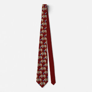 Rhinoceros Psychedelic Zebra Print Tie