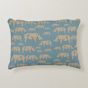 Rhinoceros Rhino Illustration Pattern   Decorative Cushion