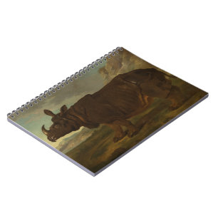 Rhinoceros (Rhino) (Wild Animal) (by J.B. Oudry) Notebook