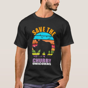 Rhinoceros Rhinos Are Chubby Unicorns Funny Saying T-Shirt
