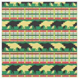 Rhinoceros Safari Weave Pattern Fabric