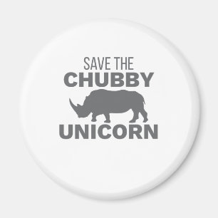 Rhinoceros Save The Chubby Unicorn Rhino Lover Magnet