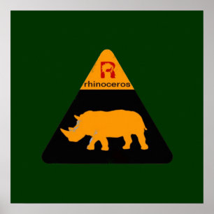 rhinoceros sign prints