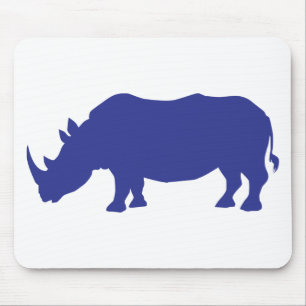Rhinoceros Silhouette Mouse Pad