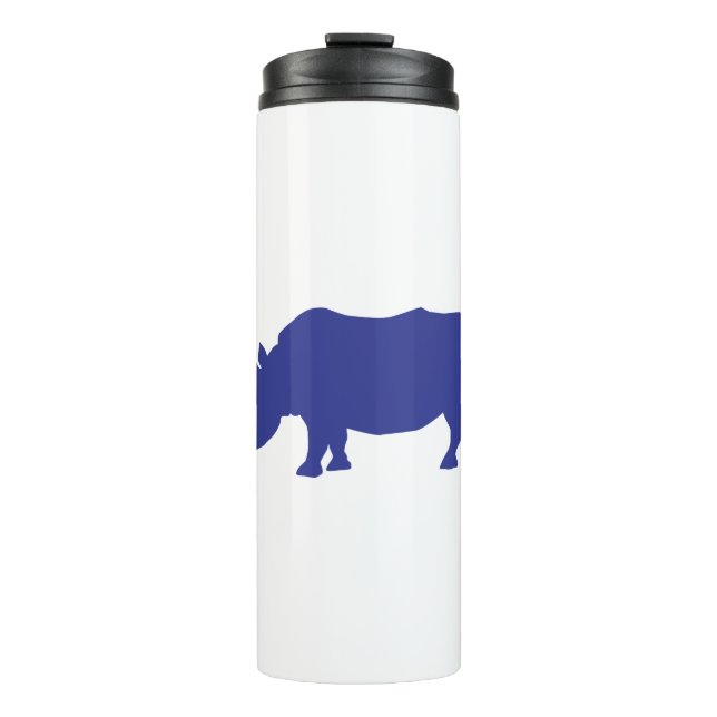 Rhinoceros Silhouette Thermal Tumbler (Front)
