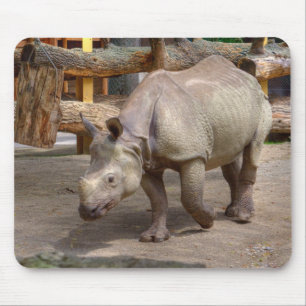 Rhinoceros unicornis mouse pad
