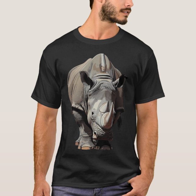 Rhinoceros Wildlife Animal T-Shirt (Front)