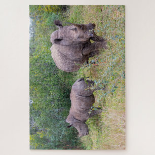 Rhinoceroses photo puzzle