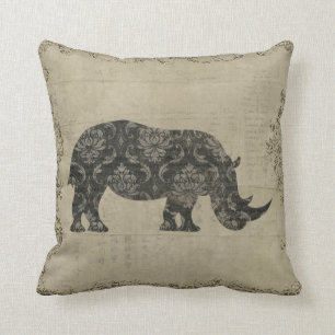 Rhinoceroses Silhouette  MoJo Pillow
