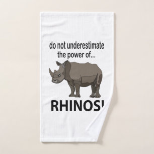 Rhinos Animal Funny Rhinos Hand Towel