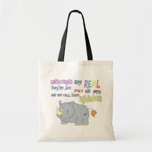 rhinos are just ugly unicorns tote bag