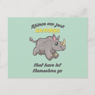 Rhinos are Unicorns Postcard