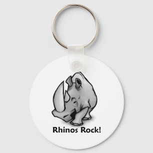Rhinos Rock! Key Ring