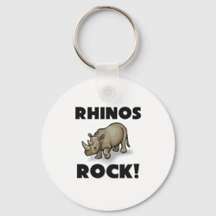 Rhinos Rock Key Ring