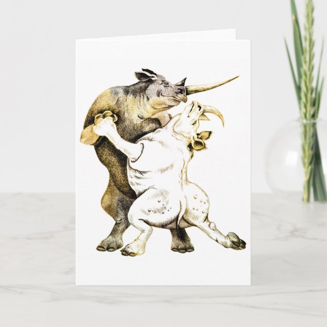 Rhinos Tango Greeting Card (Front)