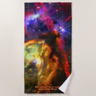 Rho Ophiuchi Cloud Complex - James Webb NIRCam Beach Towel