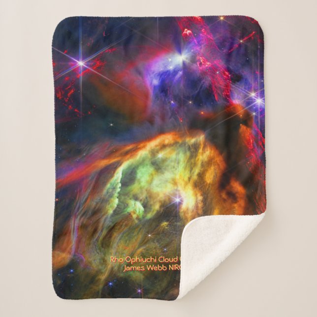 Rho Ophiuchi Cloud Complex - James Webb NIRCam Sherpa Blanket (Front)