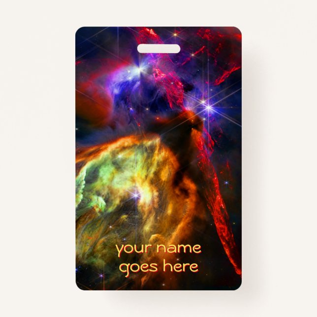 Rho Ophiuchi Cloud Complex, James Webb Space Photo ID Badge (Front)