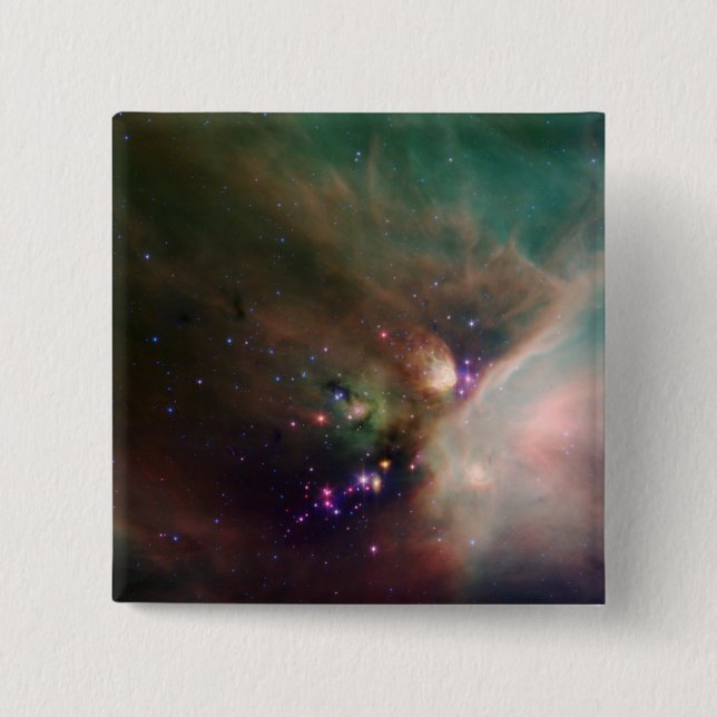 Rho Ophiuchi nebula 15 Cm Square Badge (Front)