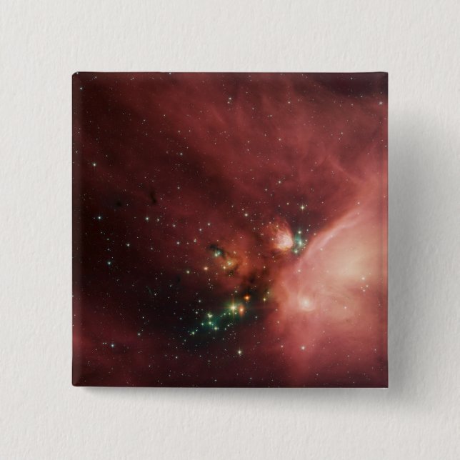 Rho Ophiuchi nebula 2 15 Cm Square Badge (Front)
