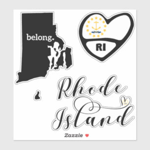 Rhode Island, 3 Designs, Love RI, Die Cut