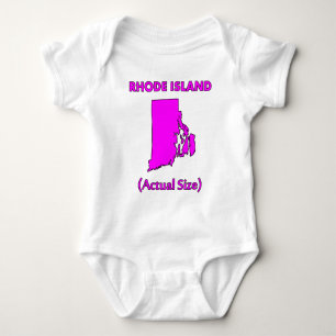 Rhode Island - Actual Size Baby Bodysuit
