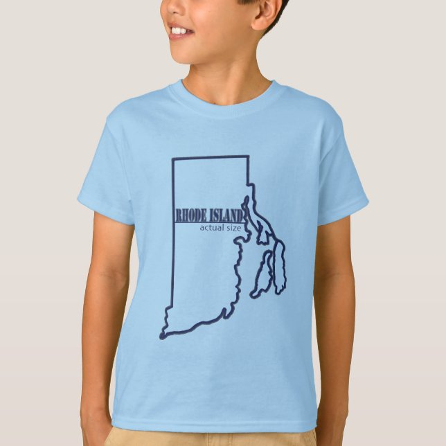 Rhode Island - Actual Size T-Shirt (Front)