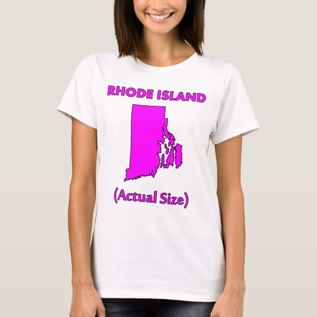 Rhode Island - Actual Size T-Shirt (Front)