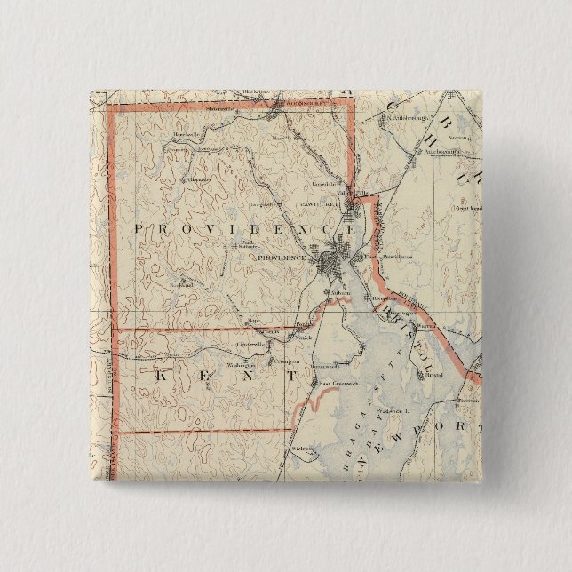 Rhode Island atlas 2 15 Cm Square Badge (Front)