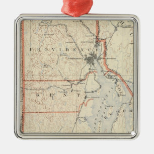 Rhode Island atlas 2 Metal Ornament