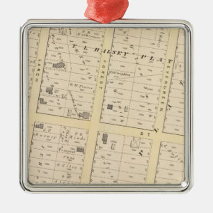 Rhode Island Atlas Map Metal Ornament