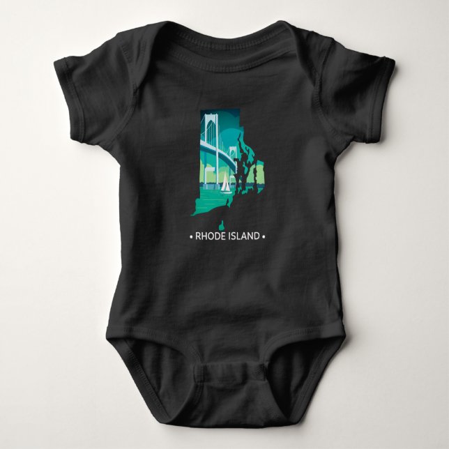 Rhode Island Baby Bodysuit (Front)