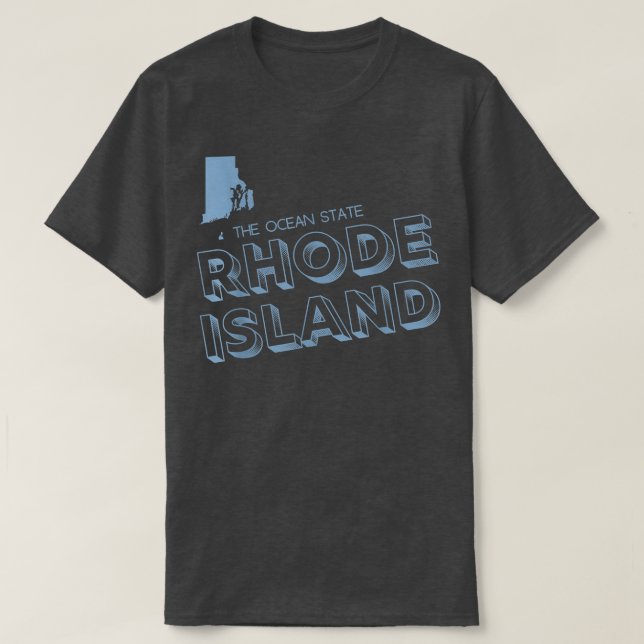 Rhode Island Bold Tet The Ocean State Travel Summe T-Shirt (Design Front)