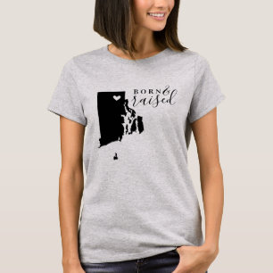 Rhode Island Born and Raised State Tee
