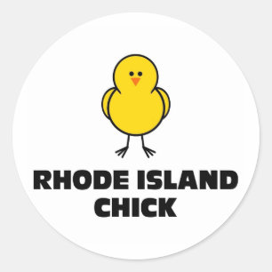 Rhode Island Chick Classic Round Sticker