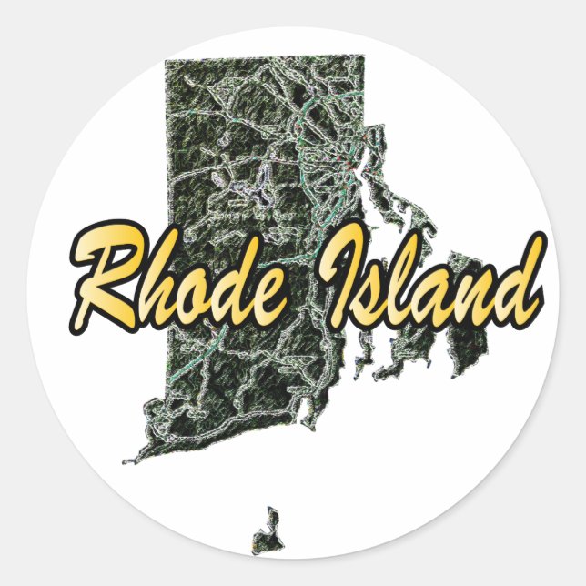 Rhode Island Classic Round Sticker (Front)