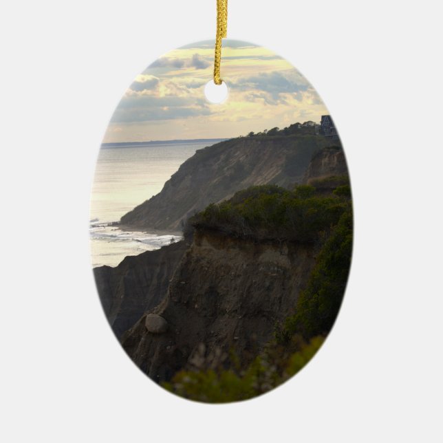 Rhode Island Cliffs at Sunset Ornament  (Front)