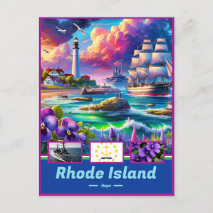 Rhode Island Coastal Elegance Scenic Postcard