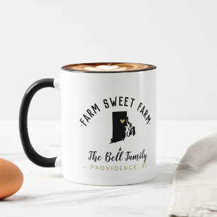 Rhode Island Farm Sweet Farm Family Monogram Mug