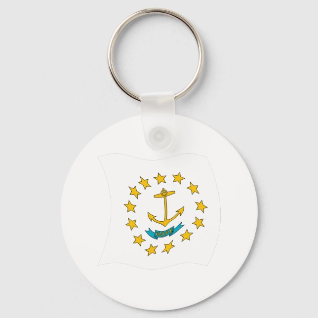 Rhode Island Flag Keychain (Front)