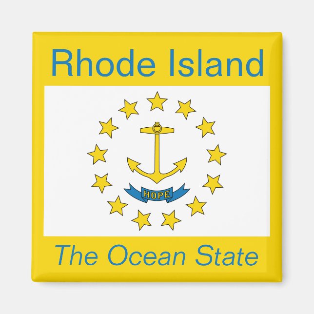 Rhode Island Flag Magnet (Front)