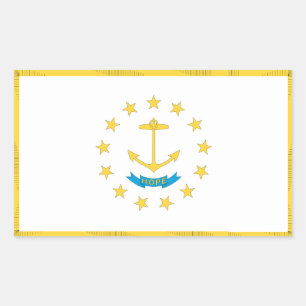 Rhode Island Flag Rectangular Sticker