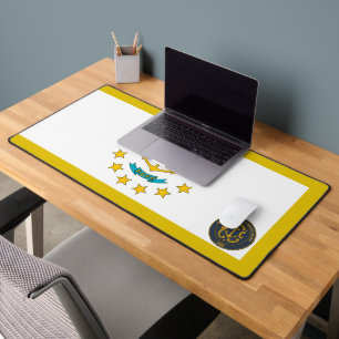 Rhode Island flag-Seal Desk Mat