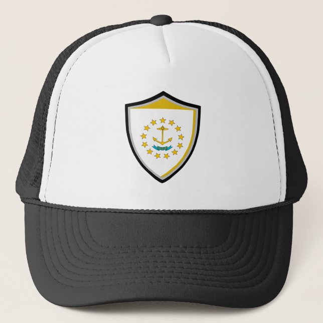 Rhode Island flag trucker hat (Front)