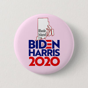 Rhode Island for Biden Harris 2020 6 Cm Round Badge