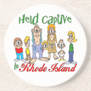 Rhode Island Funny Trailer Park Sandstone Coaster