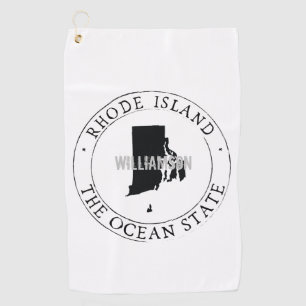 Rhode Island Golf Towel State Personalised